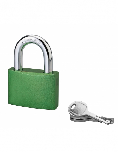 Lucchetto bombato in alluminio 60 mm, arco in acciaio cementato, 3 chiavi, colori assortiti – Serrurerie de Picardie