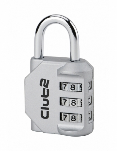 Lucchetto Club 2 per interno 30 mm, arco in acciaio, combinazione a 3 cifre – Serrurerie de Picardie