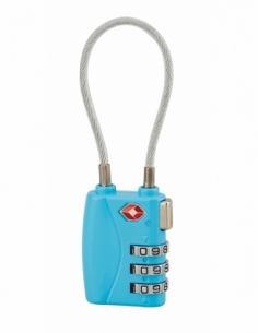 Lucchetto TSA per bagagli 30 mm con cavo in acciaio 125 mm, combinazione a 3 cifre – Serrurerie de Picardie