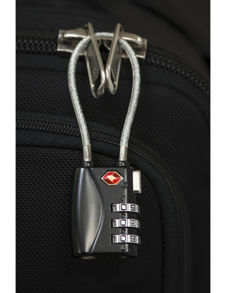 Lucchetto codice TSA, bagagli, 30mm, cavo d'acciaio 125mm, 3 cifre - Serrurerie de Picardie