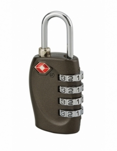 Lucchetto codice TSA, bagagli, 30mm, arco in acciaio nichelato, 4 cifre - Serrurerie de Picardie
