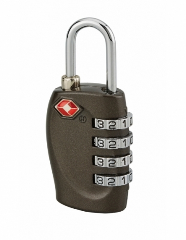 Lucchetto TSA per bagagli 30 mm, arco in acciaio nichelato, combinazione a 4 cifre – Serrurerie de Picardie