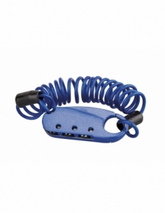 Lucchetto con cavo in acciaio da 1 m, combinazione modificabile a 3 cifre, colori assortiti – Serrurerie de Picardie