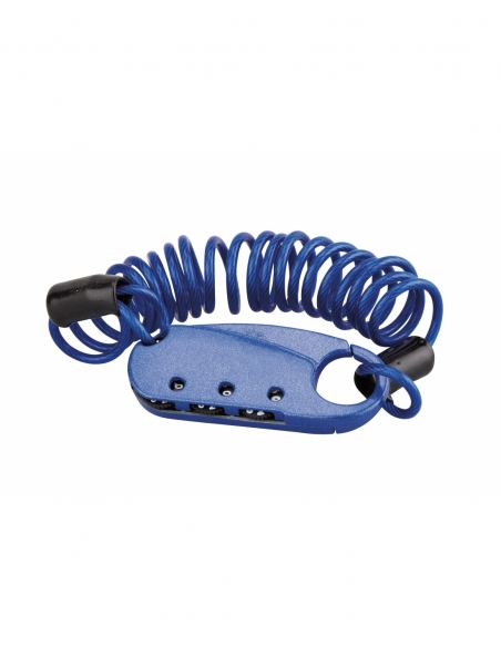 Lucchetto con cavo in acciaio da 1 m, combinazione modificabile a 3 cifre, colori assortiti – Serrurerie de Picardie
