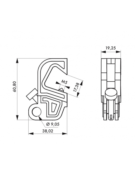 Blocco di sicurezza universale per mini-interruttori con manopola per leva da 10 a 17mm, Lockout Tagout LOTO - THIRARD