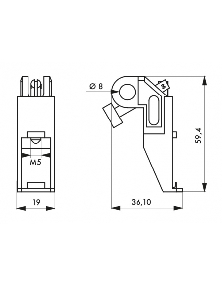 Blocco per interruttore magnetotermico piccolo, lucchettabile, Lockout Tagout LOTO - THIRARD