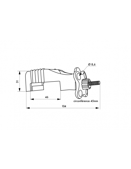 Blocco per interruttore magnetotermico grande, lucchettabile, Lockout Tagout LOTO - THIRARD