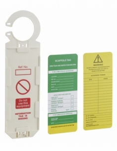 Supporto porta-cartellino per ponteggio con etichetta 92 x 325 mm – THIRARD