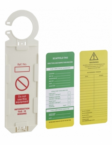 Supporto porta-cartellino per ponteggio con etichetta 92 x 325 mm – THIRARD