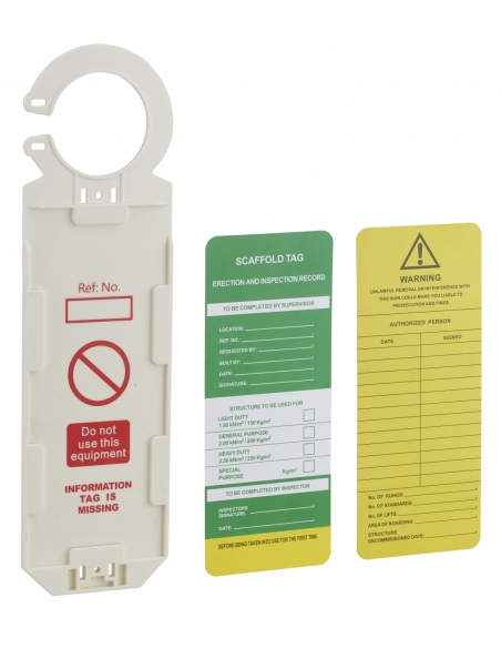 Supporto porta-cartellino per ponteggio con etichetta 92 x 325 mm – THIRARD