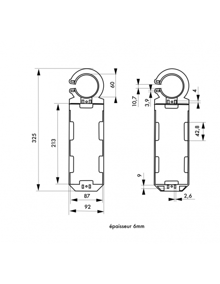 Porta cartellini per ponteggi con etichetta 92 x 325mm, Lockout Tagout LOTO - THIRARD