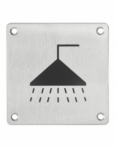 Targa segnaletica Doccia 100 x 100 mm, fissaggio a vite – THIRARD