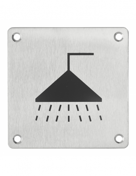 Targa segnaletica Doccia 100 x 100 mm, fissaggio a vite – THIRARD