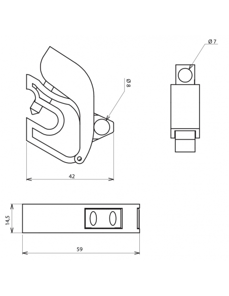 Blocco di sicurezza universale per interruttore quadro elettrico, lucchettabile, Lockout Tagout LOTO - THIRARD