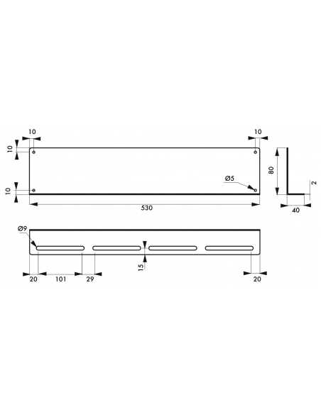 Stazione di stoccaggio 20 lucchetti lunghi 530 mm, Lockout Tagout LOTO - THIRARD