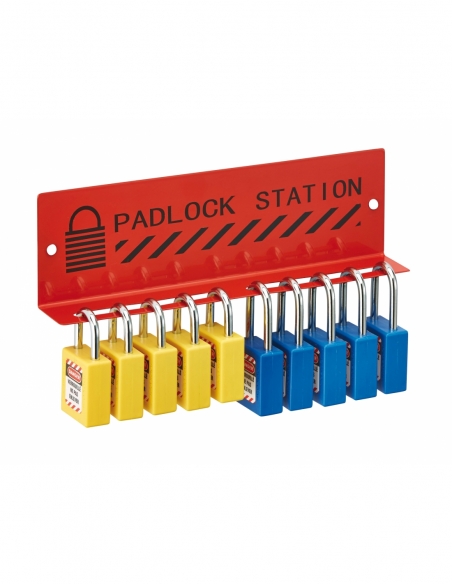 Stazione di stoccaggio 10 lucchetti lunghi 270 mm, Lockout Tagout LOTO - THIRARD