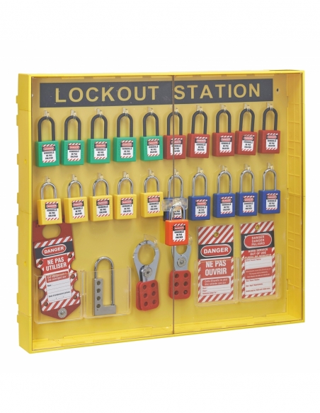 Armadio procedurale con porta 20 lucchetti, lucchettabile, Lockout Tagout LOTO - THIRARD