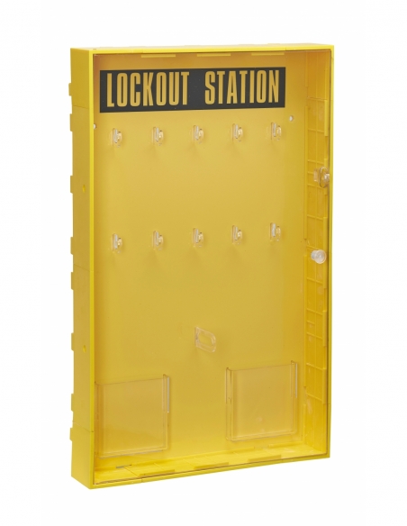 Armadio procedurale con porta trasparente, capacità 10 lucchetti, Lockout Tagout LOTO - THIRARD