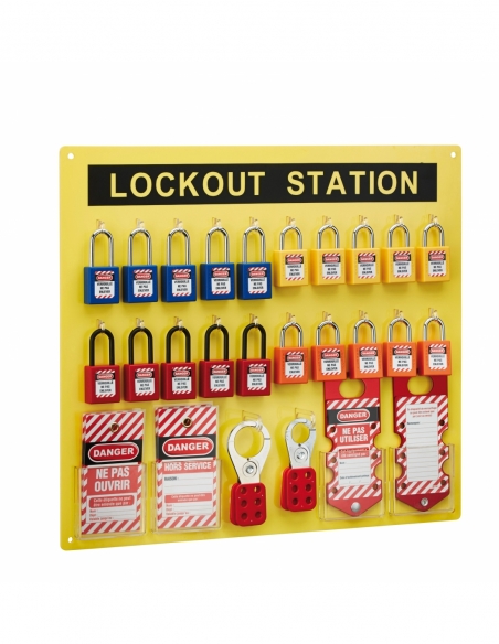 Armadio procedurale senza porta, capacità 20 lucchetti , Lockout Tagout LOTO - THIRARD