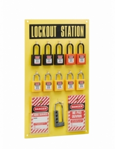 Armadio procedurale senza porta, capacità 10 lucchetti, Lockout Tagout LOTO - THIRARD