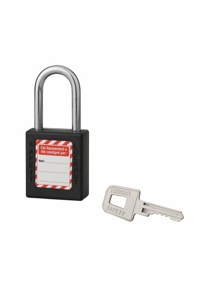 Vista aggiuntiva 1 di Lucchetto con arco in acciaio Ø 6 x 38 mm, nero – THIRARD
