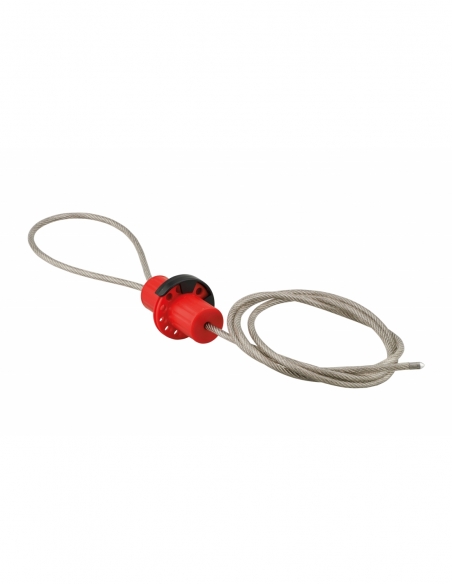 Cavo di blocco regolabile Ø 6 mm lungo 2,00 m, lucchettabile, Lockout Tagout LOTO - THIRARD