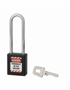 Lucchetto con arco in acciaio Ø 6 x 76 mm, nero – THIRARD