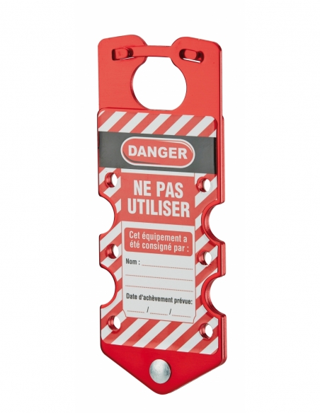 Ganascia in alluminio Ø 36 x 28 per 6 lucchetti , Lockout Tagout LOTO - THIRARD