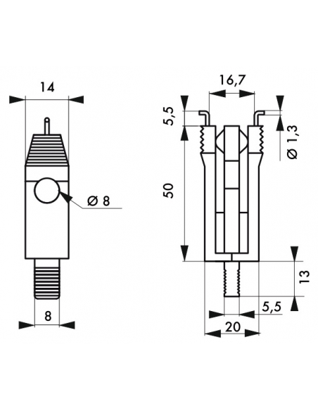 Vista aggiuntiva 1 di Blocco per mini interruttore automatico, 20 mm – THIRARD