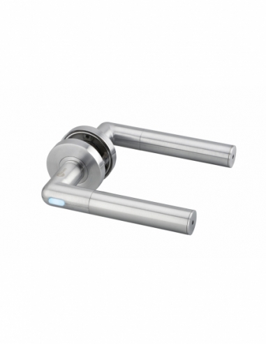Coppia di maniglie collegate con impugnatura destra, quadro 7 mm, nichel satinato – THIRARD