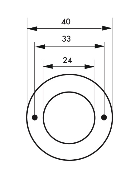 Borchia rosetta per cilindro Ø24mm, ottone - THIRARD