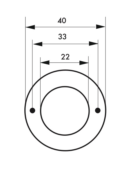 Borchia rosetta per cilindro Ø22mm, ottone - THIRARD