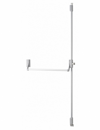 Serratura maniglione antipanico D-Cross per porta d'ingresso 1150mm max, 2/3 punti sopra e sotto, reversibile, grigio - THIRARD