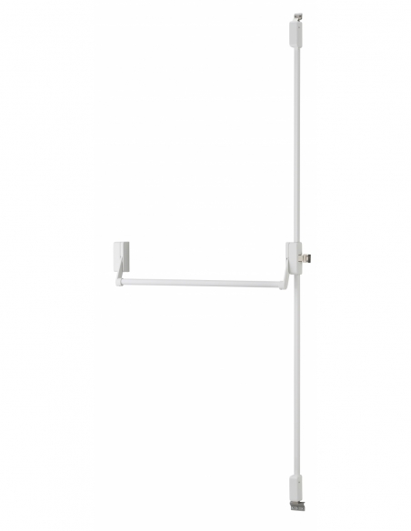 Serratura maniglione antipanico D-Cross per porta d'ingresso 1150mm max, 2/3 punti sopra e sotto, reversibile, bianco - THIRARD