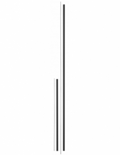 Kit di estensione per serratura maniglione antipanico, superiore e inferiore, per altezza porta 3m max, nero - THIRARD