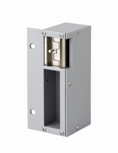 Incontro elettrico per serratura verticale da applicare, reversibile, 12V, compatibile con l'esterno, grigio - THIRARD