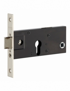 Cassa serratura per cilindro europeo, asse 70 mm, frontale nichelato – THIRARD