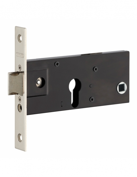 Cassa serratura per cilindro europeo, asse 70 mm, frontale nichelato – THIRARD