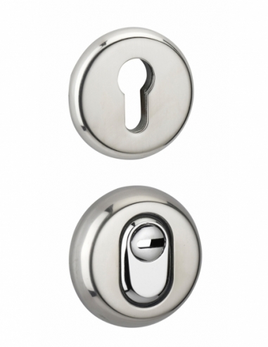 Coppia di rosette di sicurezza rinforzate cromate – THIRARD