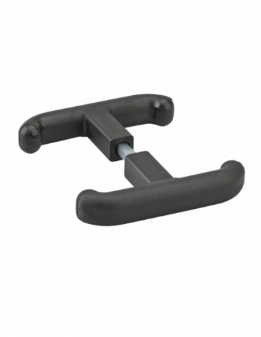 Maniglia doppia a T con quadro da 8 mm, nera, per riferimento 096562 – THIRARD