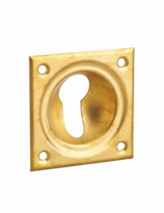 Bocchetta a vaschetta in ottone 60 x 60 mm con foro per cilindro europeo – THIRARD
