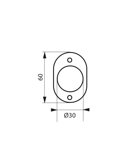 Borchia rosetta per cilindro Ø30mm, ottone - THIRARD