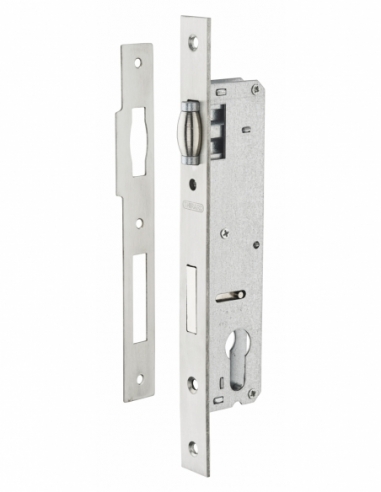 Cassa serratura con asse 25 mm, cilindro e rullo, L 41 mm – THIRARD