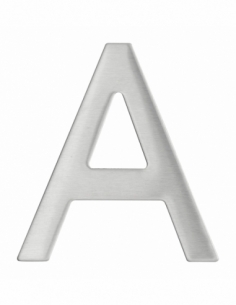 Lettera A adesiva in acciaio inox, altezza 76 mm – THIRARD