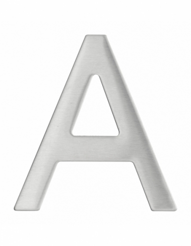 Lettera A adesiva in acciaio inox, altezza 76 mm – THIRARD