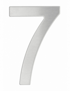 Numero 7 adesivo in acciaio inox, altezza 76 mm – THIRARD
