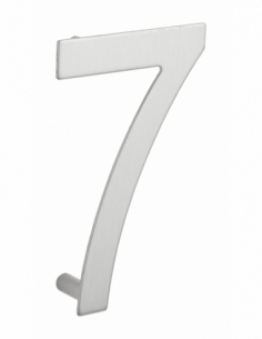Numero civico 7 in acciaio inox 304, altezza 100 mm, con distanziatori – THIRARD