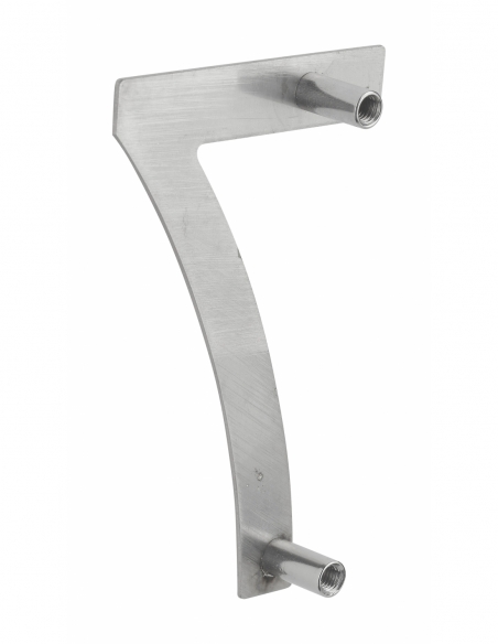 Vista aggiuntiva 1 di Numero civico 7 in acciaio inox 304, altezza 100 mm, con distanziatori – THIRARD