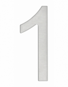 Numero 1 adesivo in acciaio inox, altezza 76 mm – THIRARD