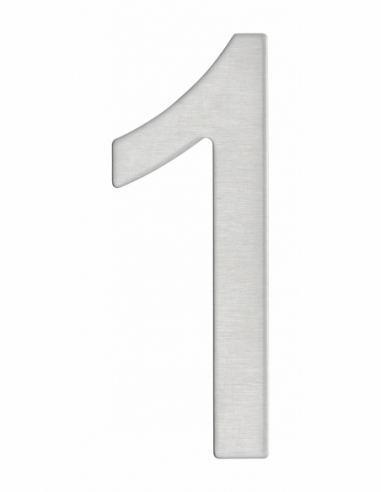 Numero 1 adesivo in acciaio inox, altezza 76 mm – THIRARD
